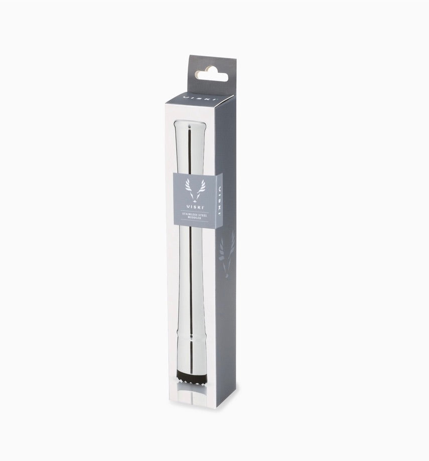 Harrison Polished Silver-Finish Stainless Steel Muddler