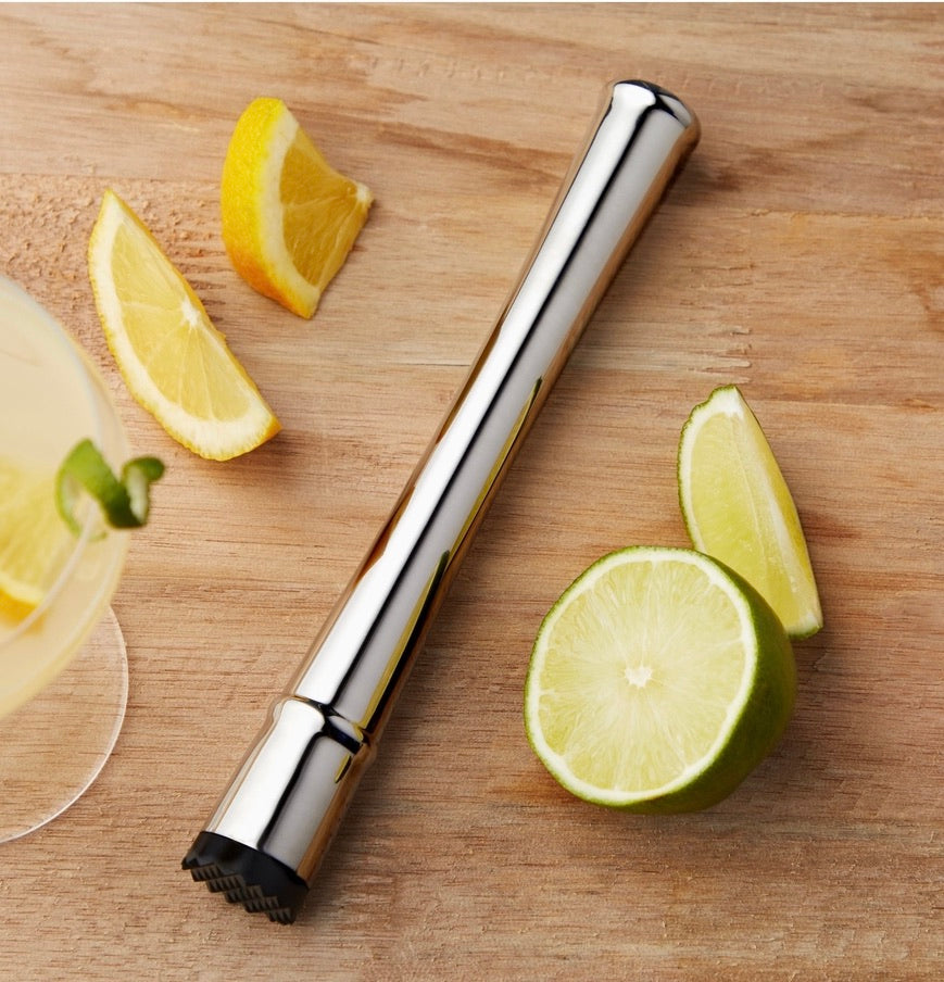 Harrison Polished Silver-Finish Stainless Steel Muddler