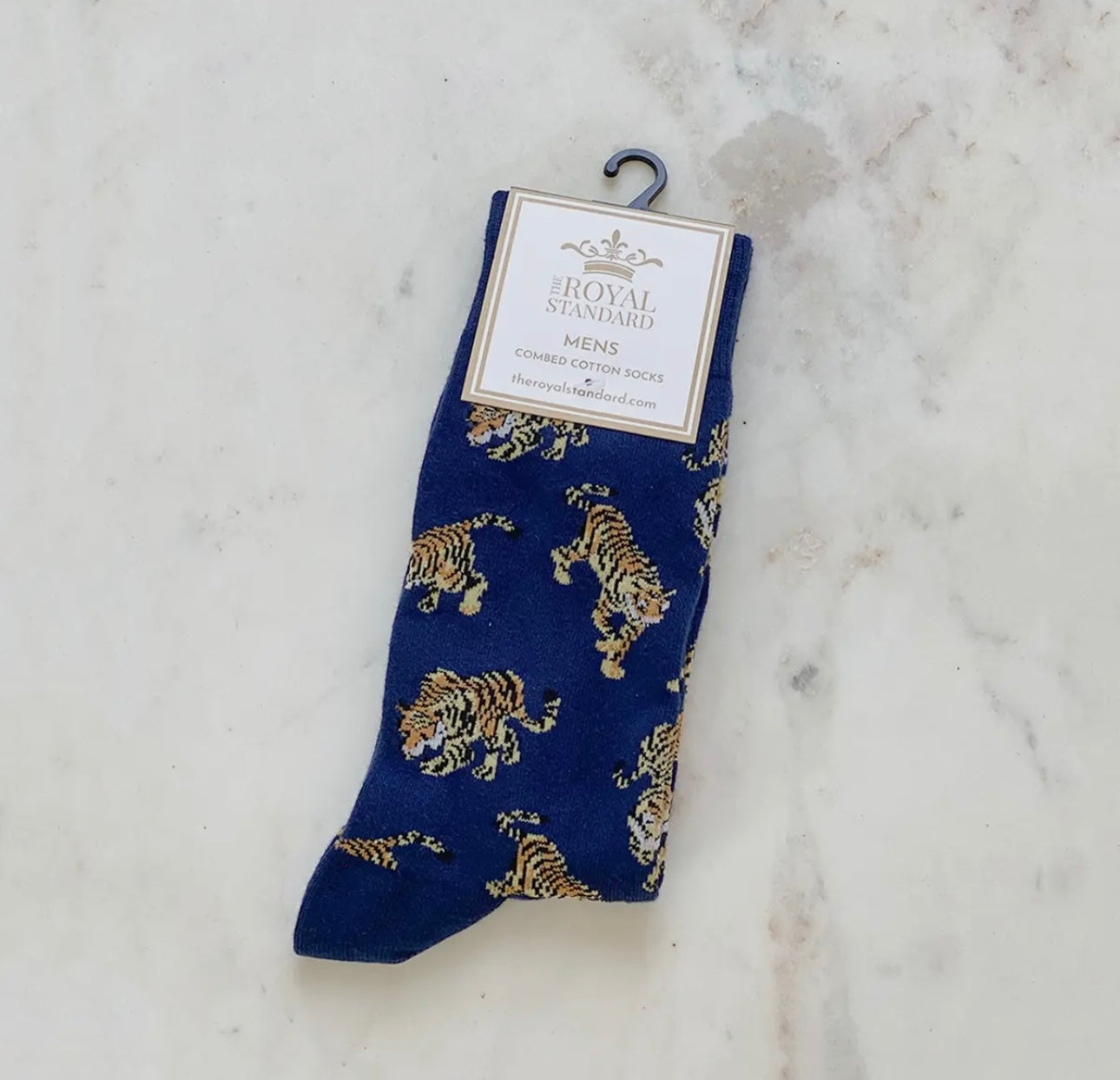 Men’s Go Get ‘em Tiger Socks, Navy & Gold
