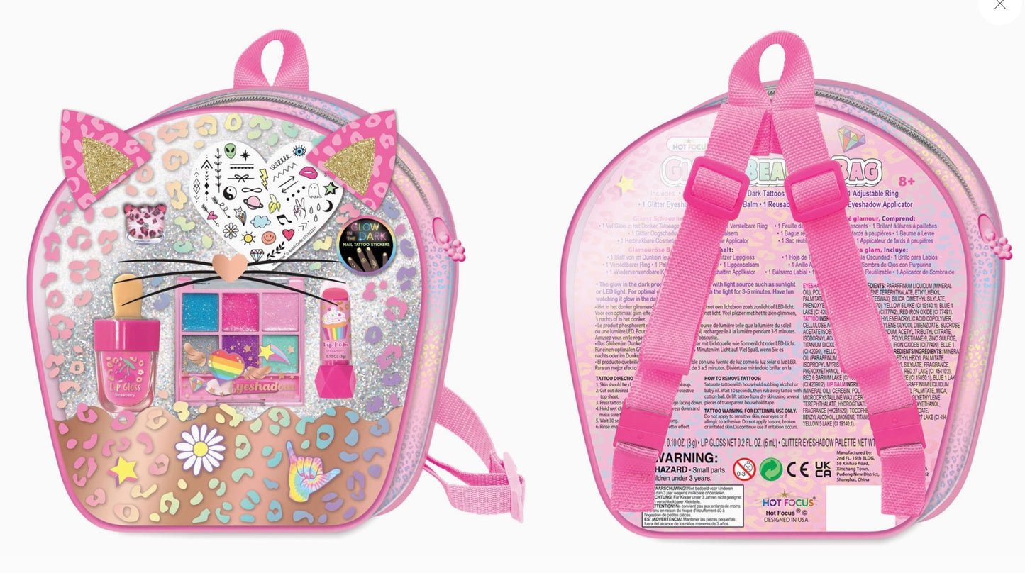 Glamz Beauty Backpack, Leopard