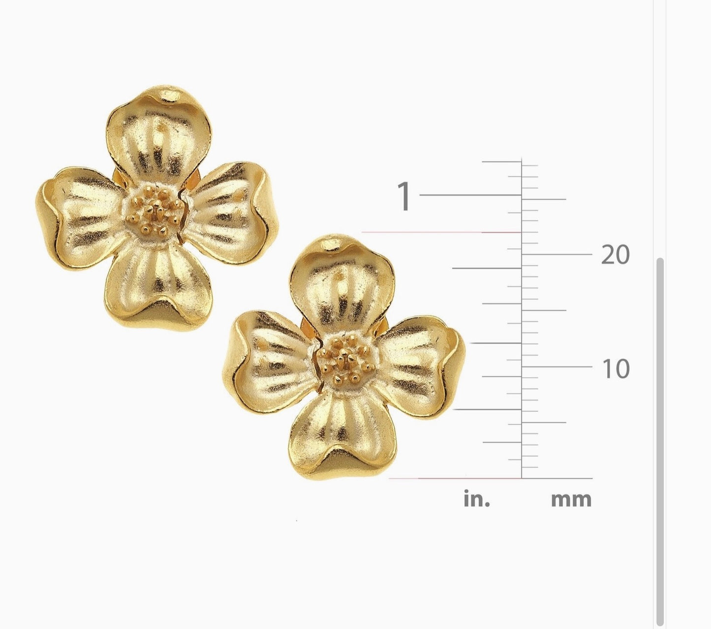 Dogwood Flower Stud Earrings