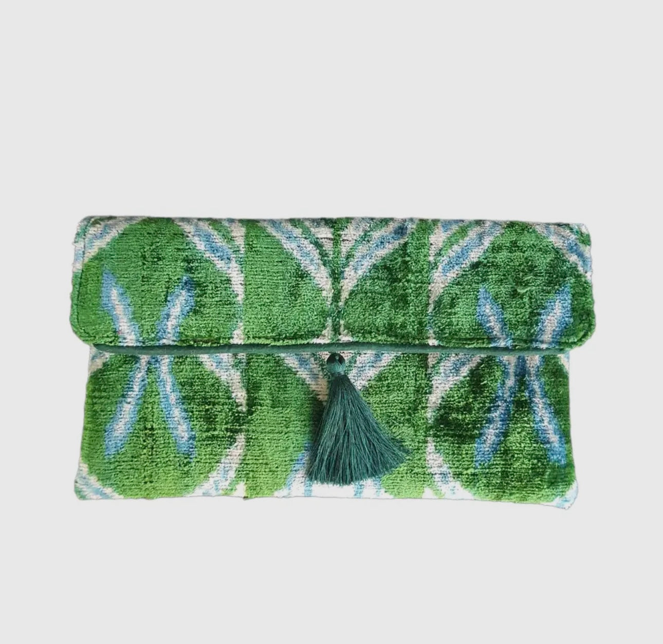 Silk Velvet IKAT Clutch