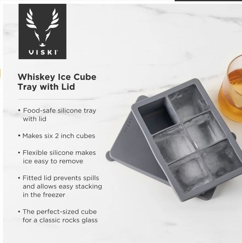 Glacier™ 2" Whiskey Ice Cube Tray w/ Lid