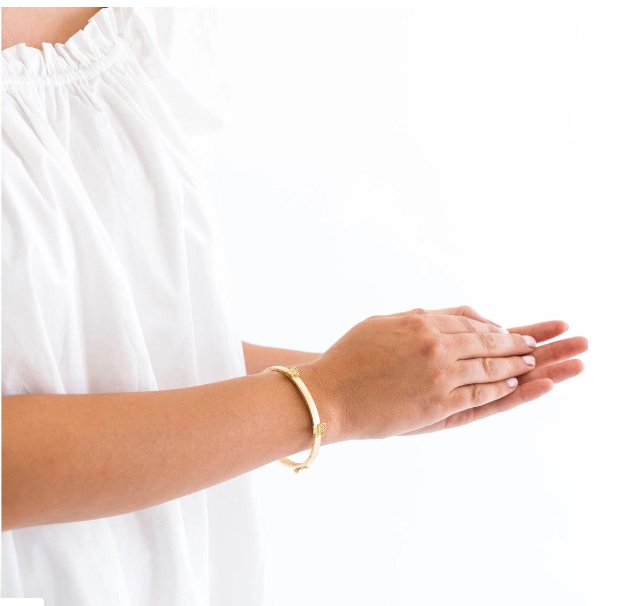 Handmade Gold Butterfly Bangle