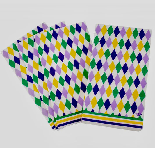 Mardi Gras Harlequin Guest Towels