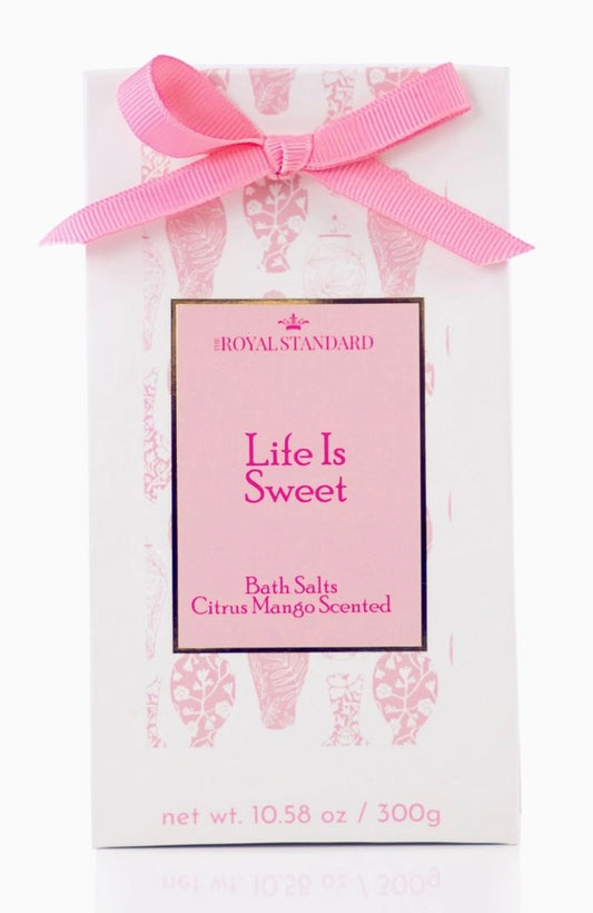 Life Is Sweet Bath Salts Citrus Mango Scented 300g
