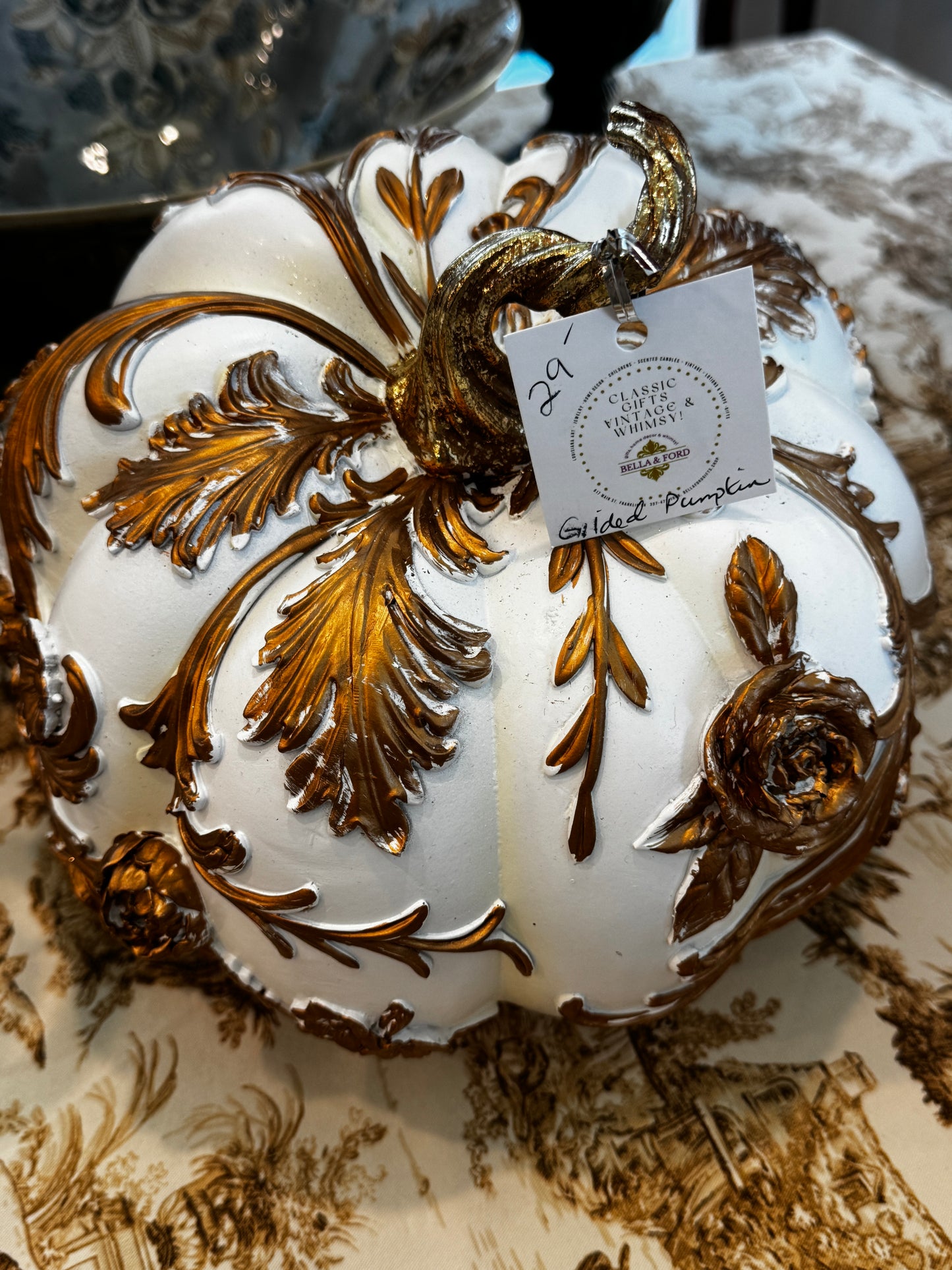 Ornate Gilded Pumpkin