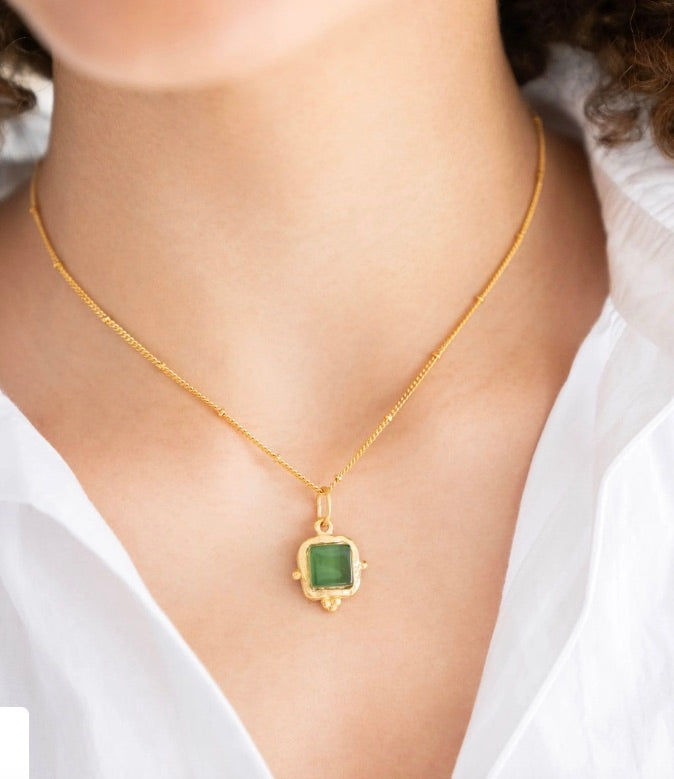 Charlotte Dainty Green Necklace