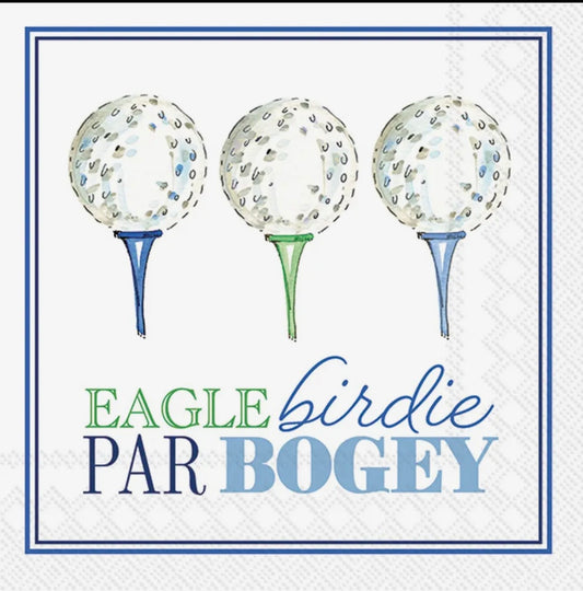 Eagle Birdie Par Bogey Cocktail Napkins - 20 ct