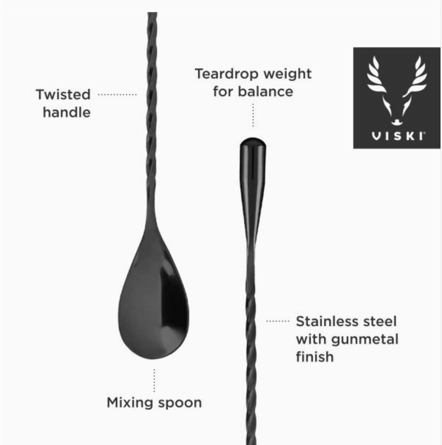 Warren™ Black Gunmetal-Plated Weighted Barspoon