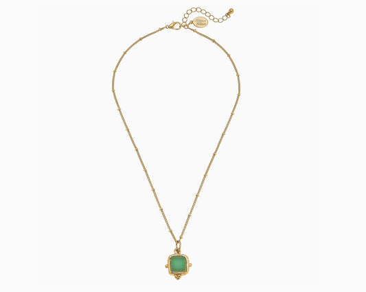Charlotte Dainty Green Necklace