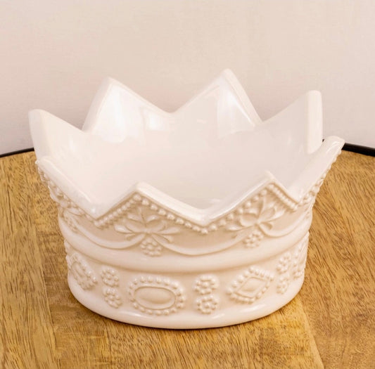 Condiment Crown Bowl White 4x4 BEST SELLER