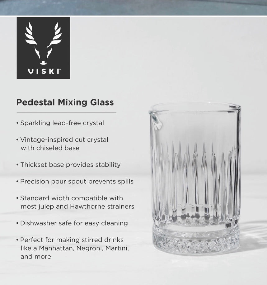 Pedestal Crystal Mixing Glass