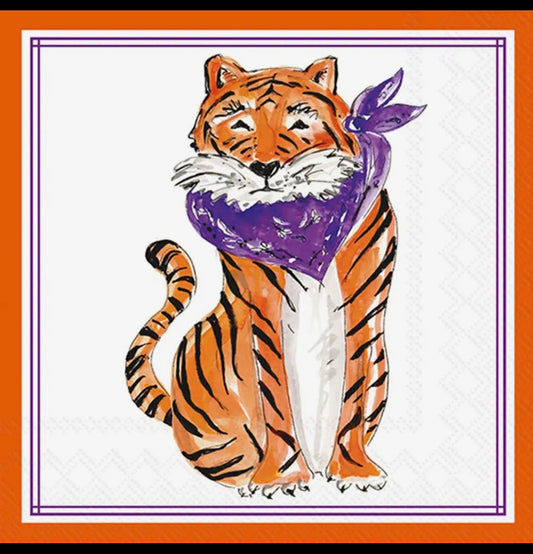 LSU Tiger Cocktail Napkins - 20 Ct